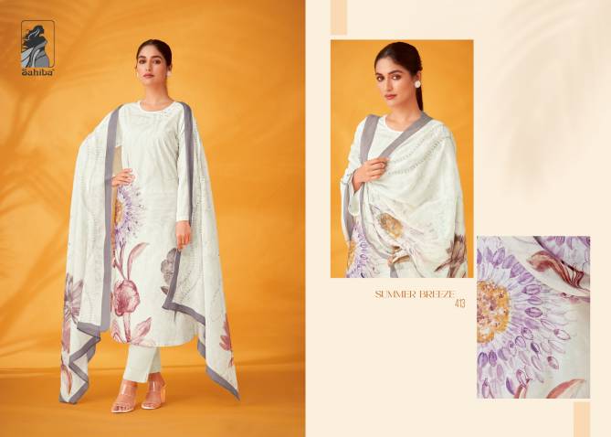Summer Breeze By Sahiba Digital Printed Pure Cotton Dress Material Wholesale Shop In Surat